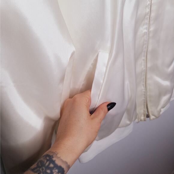 Vintage American Legion Satin Bomber Jacket Artisto Jac Men's L Seaside Post 591 - Picture 10 of 12